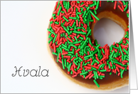 Hvala means Thank You in Slovenian card