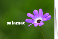 Salamat means Thank you in Filipino - Purple flower card