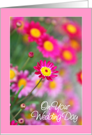 On Your Wedding Day - Pink daisy card