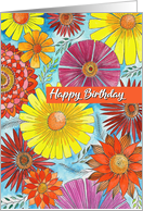 Bright Birthday Flowers card