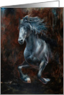 Break Away- Friesian Horse Painting card