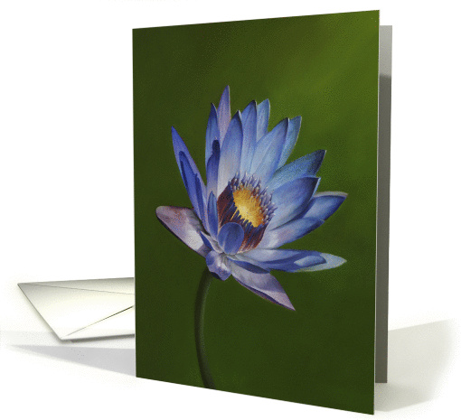 Love for Lotus 2, a flower painting by Adam Thomas. card (840392)