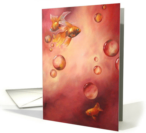 Goldfish painting by Adam Thomas card (845946)
