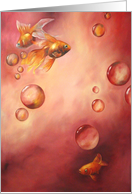 Goldfish painting by Adam Thomas card