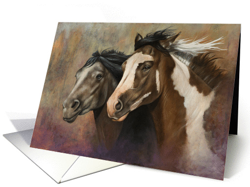 Pinto Horse Painting card (911423)
