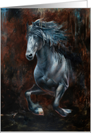 Break Away- Friesian Horse Painting card