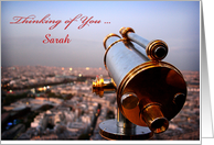 Thinking of you ... Customize name card