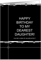 CAD Birthday wish for Architect Daughter card