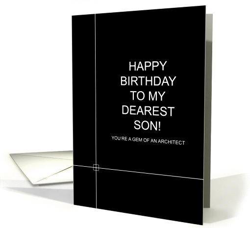 CAD Birthday wish for Architect Son card (894955)