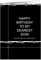 CAD Birthday wish for Architect Son card