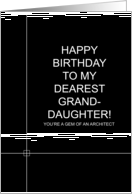 CAD Birthday wish for Architect Granddaughter card