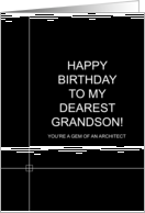 CAD Birthday wish for Architect Grandson card