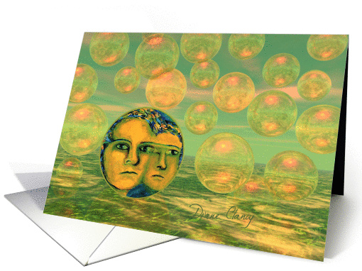 Consciousness  Gold and Green Awakening card (854293)