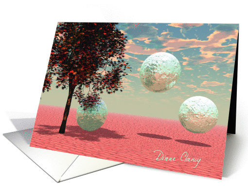 Peach Fantasy  Teal and Apricot Retreat card (854303)