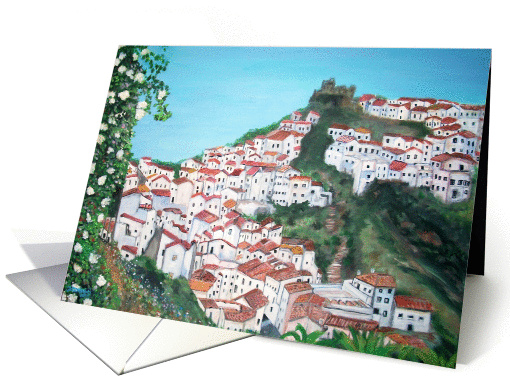 Houses in the village of Casares, Malaga card (963289)