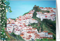 Houses in the village of Casares, Malaga Card