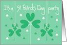 St. Patrick’s Day Hand Lettered Invitation with Shamrocks card