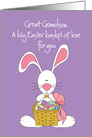 Easter for Great Grandson with Bunny’s basket of love and eggs card