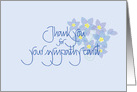 Thank you for your sympathy card with Forget Me Nots card