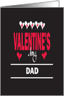 Valentine’s for Dad, Wording decorated with Hearts of Love card