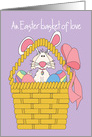 Easter Basket of Love from Pet, Dog in bunny ears card