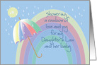 Congratulations Daughter in Law Baby Shower with rainbow card