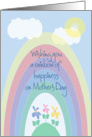 Mother’s Day with Rainbow and Colorful Flowers card