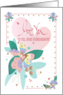 Hand Lettered Mother’s Day Floral Love You for Great Granddaughter card