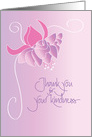 Thank you for Thoughtfulness & Kindness, with Fuschia Flower card