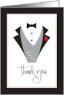 Thank you For Being a Groomsman in Our Wedding with Tuxedo card