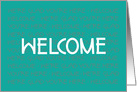 Hand Lettered Business New Employee Welcome card