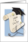 Graduation Congratulations for Doctor with Diploma & Stethoscope card