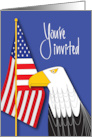 Invitation to Eagle Scout Court of Honor with Eagle and Flag card