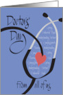 Hand Lettered Doctors’ Day 2024 From All of Us Stethoscope and Heart card