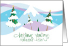 Alaska 2023 Christmas Greetings Snow Covered Mountains Hills and Trees card