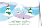 South Dakota Christmas Greetings 2024 Snowy Mountains and Trees card