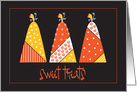 Halloween Decorated Candy Corn Sweet Treats Mounded Pumpkins card