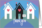 Thank you to Realtor for Selling House Trio of Homes with Hearts card