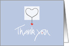 Hand Lettered Thank you to Doctor or Nurse, Stethoscope & Heart card