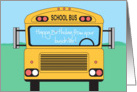 Birthday to student from Busdriver, with School Bus card