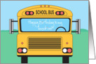 Birthday from student to Busdriver, with School Bus card
