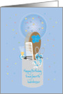 Birthday to favorite hairdresser, with balloon and grooming items card