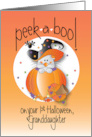 First Halloween Peek-a-Boo for Granddaughter Mouse in Witch’s Hat card