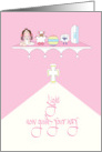 Congratulations for Girl for Christening, with Cross, Bible and Toys card