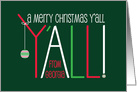 Hand Lettered Christmas From Georgia, Y’All & Christmas Ornament card