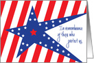 Veterans Day, with Red, White & Blue Stars & Stripes card