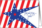 United States Flag Day, with Stars and Red and White Stripes card