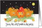 Halloween Card for Kids, Cutest Punkin in Patch card