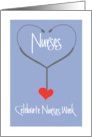 Hand Lettered Invitation to Nurses Week Celebration 2024 Stethoscope card