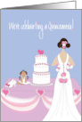 Quinceanera Invitation with Gown and Cake with High Heels card